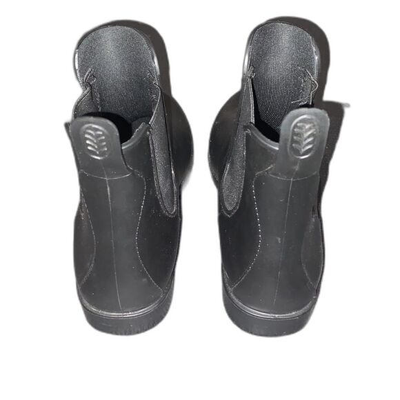 Women’s Chelsea Rain Boots Waterproof Slip-On Elastic Mid-Calf Rubber Boots 9.5 - Picture 4 of 6